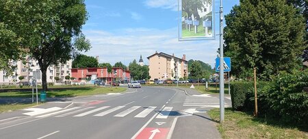 Fotografije urejene kolesarske poti (Mladinska ulica, Ulica Cesta na stadion) 1